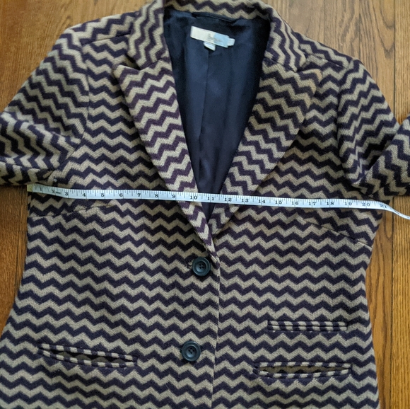 EUC Boden taupe and purple chevron wool winter coat - Picture 6 of 16